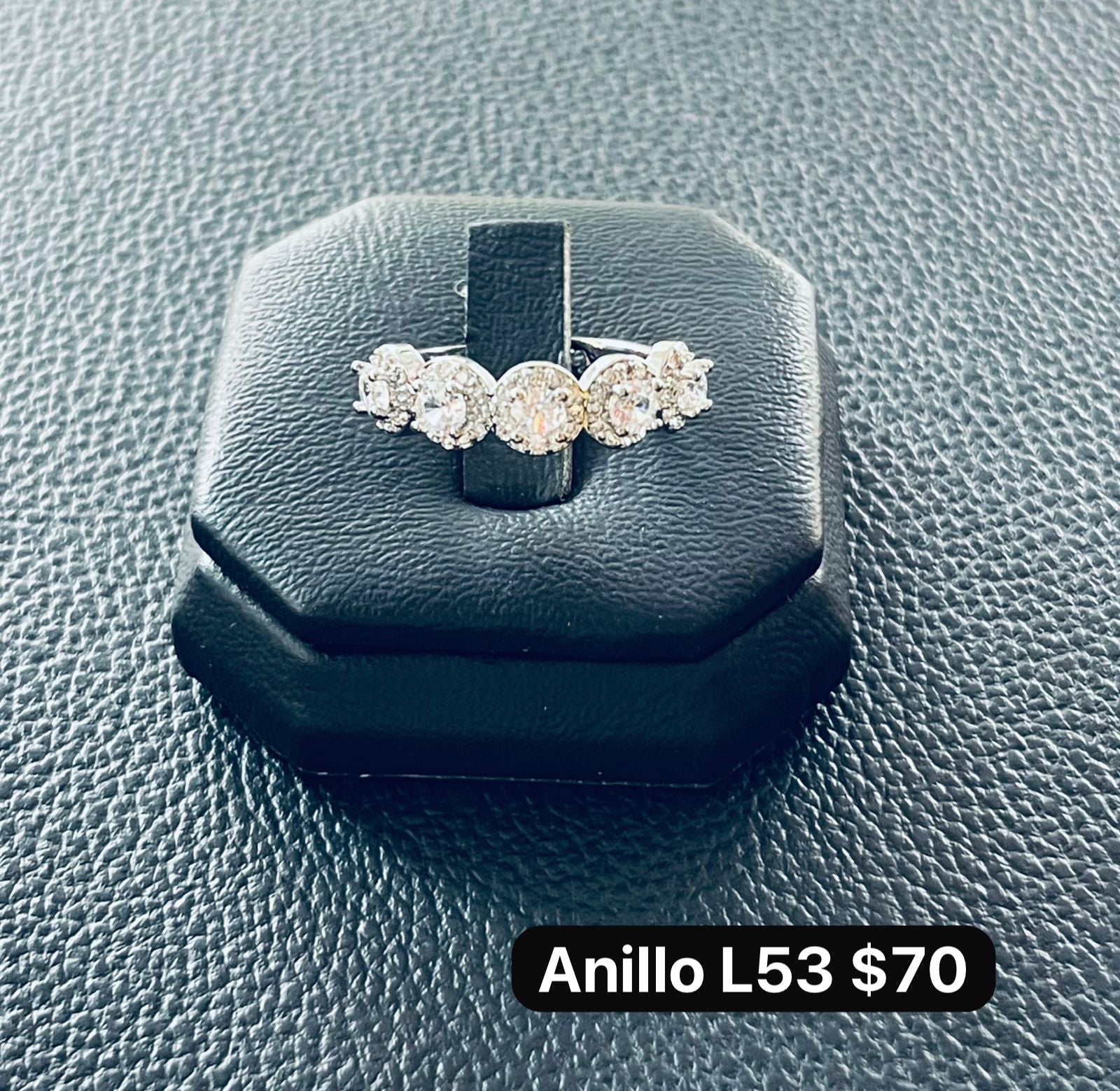 Anillo ajustable acero y zirconia