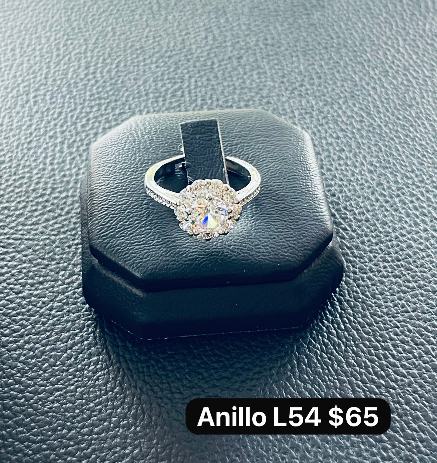 Anillo ajustable acero y zirconia