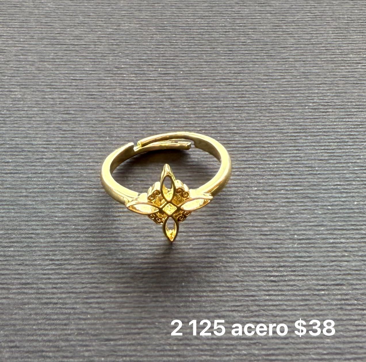 Anillo acero ajustable