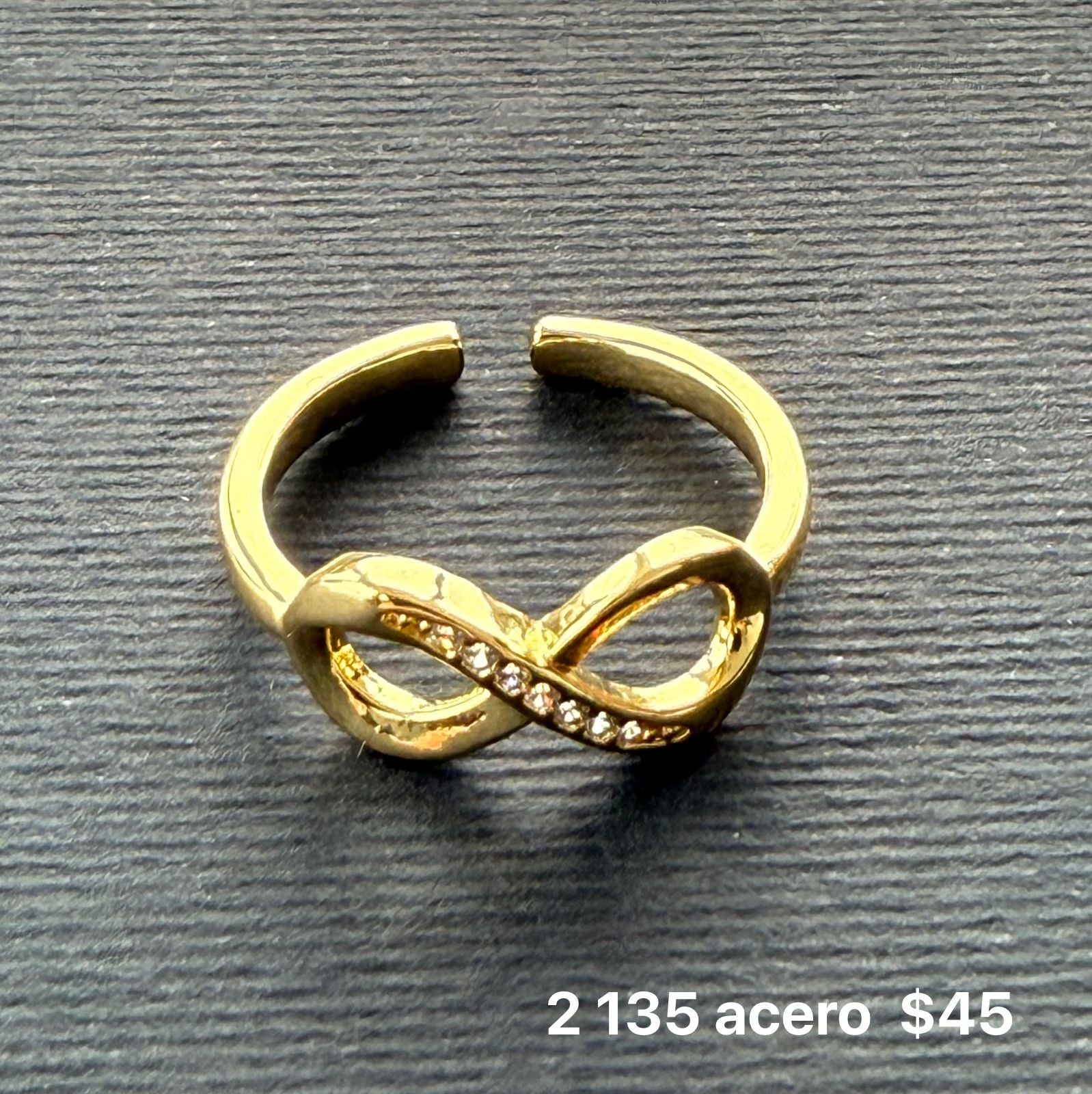 Anillo acero ajustable