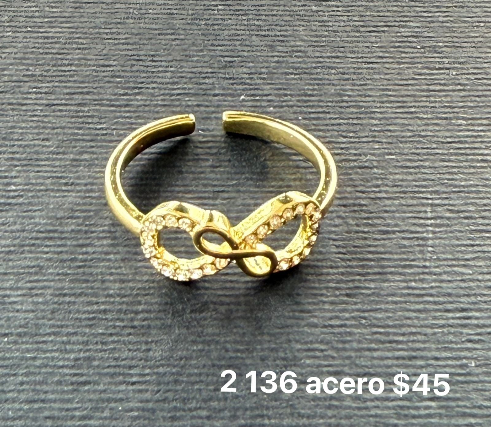 Anillo acero ajustable