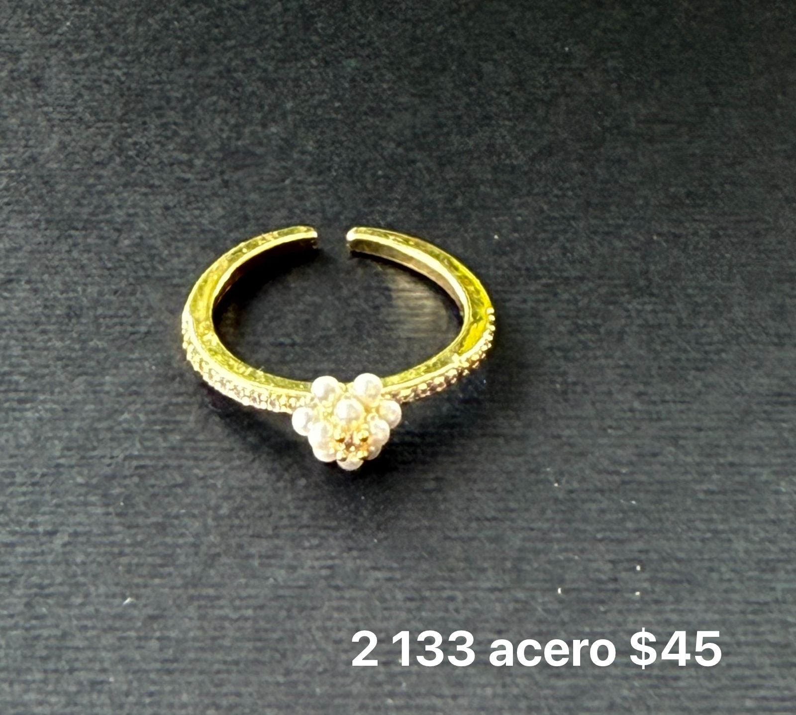 Anillo acero ajustable