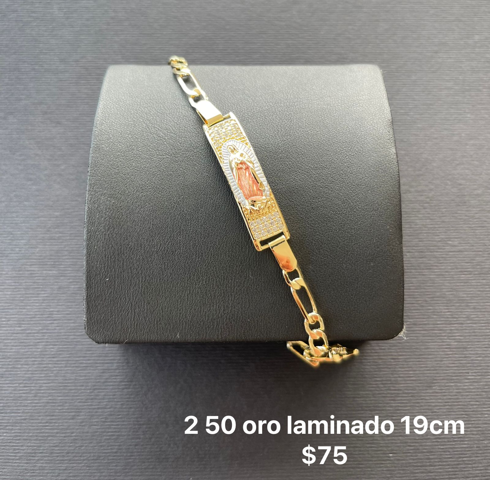Esclava oro laminado con piedra