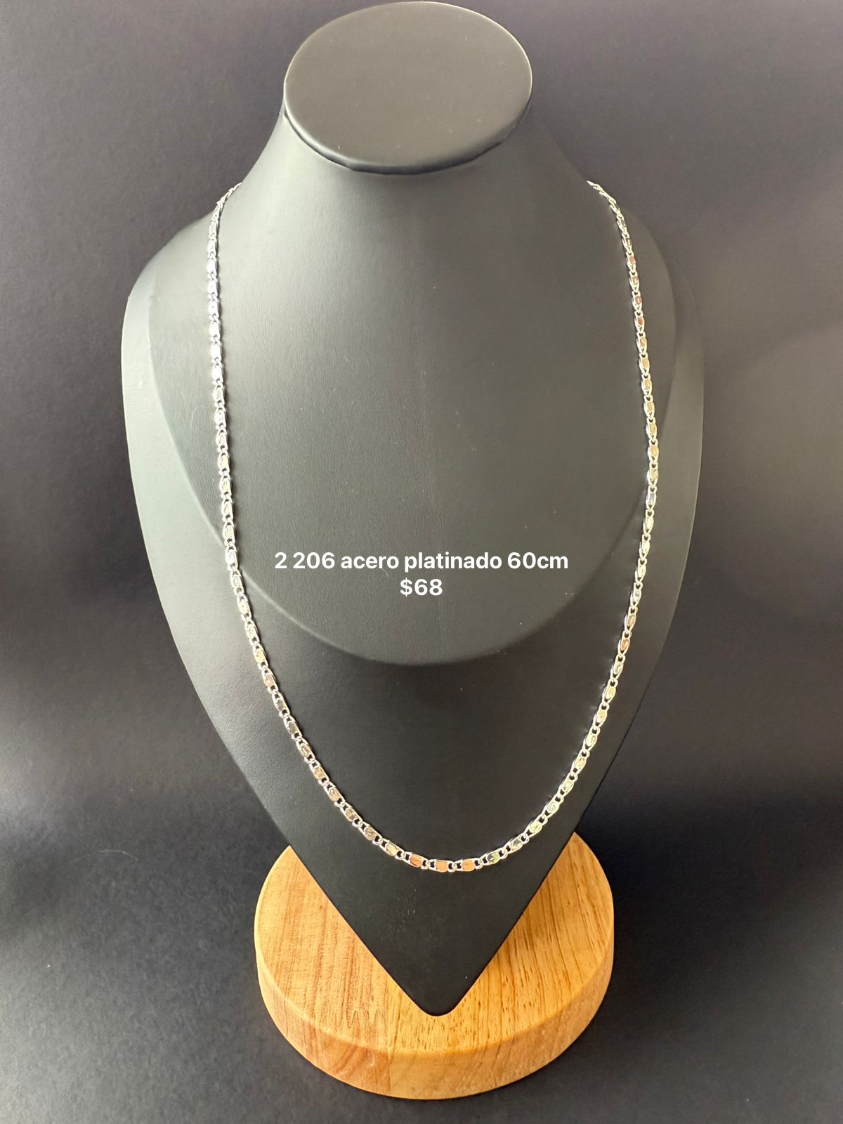 Cadena acero platinado