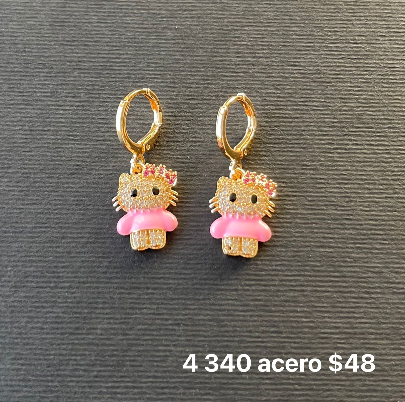 Aretes Kitty acero